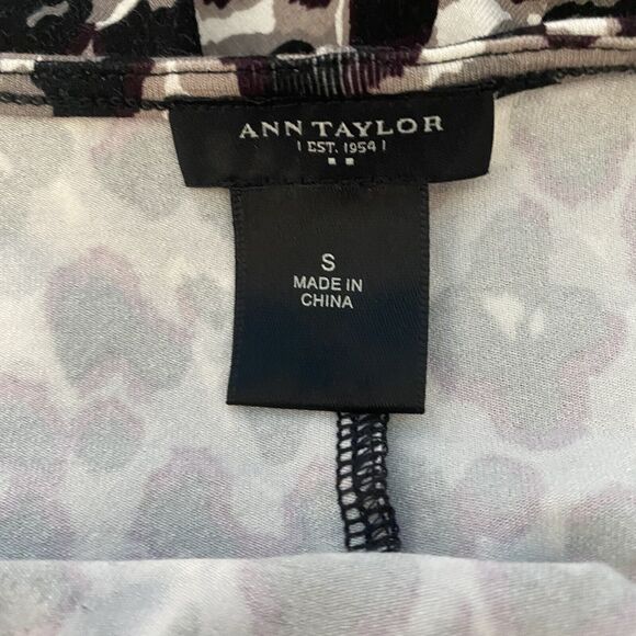 Ann Taylor Sheath Dress Small Sleeveless Leopard Print Cowl Neck Career - Picture 9 of 10